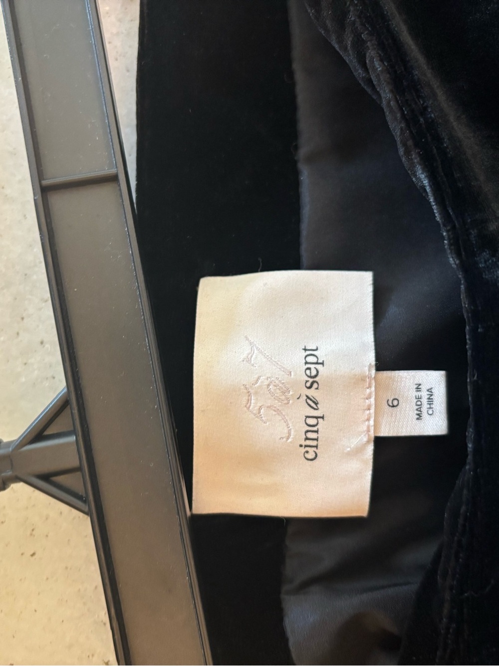 cinq a sept Black Velvet Flare Pants with Side Bow Ties 6 luxury - Picture 5 of 7